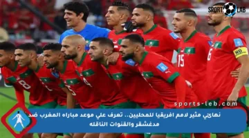 نهائي مثير لأمم أفريقيا للمحليين.. تعرف على موعد مباراة المغرب ضد مدغشقر والقنوات الناقلة